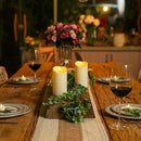 Homemory 6”x3” Outdoor Waterproof Flameless Candles, LED Candles, Battery Operated Candles with Remote and Timers, Electric Fake Plastic Pillar Candles,Dark Ivory, Set of 2 by CozyNest Decor