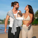 CUBY Water Baby Sling Carrier Lightweight Breathable Mesh Baby Ring Slings, Adjustable Quick-Drying Ring Sling Baby Carrier for Newborn Kids Toddlers Summer Swimming Pool Beach(Light Gray) by TinyTreasures Baby Boutique