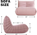Bean Bag Chair, Fireside Chair Bean Bag Sofa Large Bean Bag Chair for Adults, Bean Bag Chairs for Teens with High Density Comfortable Foam, Memory Foam Bean Bag for Living Room, Bedroom (Pink) by CozyNest Decor