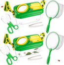 2 Set Bug Catcher for Kids- Educational Bug Catching Kit Including Butterfly Net, Insect Clip, Tweezer, Outdoor Toys for Kids Ages 3-10 (Green) by TinyTreasures Baby Boutique