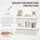 Floating Shelves for Wall,48" W x 9.3" D x 1.5" H, Wooden Wall Mounted Display Shelves with Invisible Brackets for Living Room, Bedroom, Bathroom, Kitchen Decor and Storage, Set of 1, White by CozyNest Decor