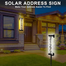 Solar House Number [Upgrade 3D Acrylic Number] Solar Address Sign Increase Brightness, Number Is Bold, Anchor Is Made Of Iron,Solar House Number Sign with Two Lighting Modes and Two Installation (White)(Manual without remote control) (Warm White) by GreenHaven Gardens