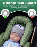 Infant Car Seat Head Support with Extra Shoulder Covers Set, Thickened Carseat Cushion for Baby, Breathable Newborn Carseat Insert for Stroller Swing by TinyTreasures Baby Boutique