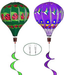2 PCS Gaint Hot Air Balloon Wind Spinners 59 inch Garden Wind Spinner Large Hummingbird Ladybug Spinners Hanging Wind Socks Twisted Whirlygig Windmill for Yard Garden Lawn Outdoor Decorations by GreenHaven Gardens