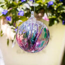 Luke Adams Glass | 3" Mini Glass Tree of Life | Handmade Ornament | Hanging Garden Gazing Ball | Indoor Outdoor Home Décor | (Pink Violet Teal) by CozyNest Decor