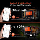 INKBIRD Dual Mode WiFi Wireless Meat Thermometer, 4 Probes with Clear LCD for Smoking, Bluetooth Meat Thermometer with Smart APP Control for Oven, Cooking by TinyTreasures Baby Boutique
