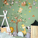 iMagitek Large Jungle Animals Tree Wall Decals Safari Animals Climbing Trees Wall Stickers Elephant Giraffe Lion Sloth Wall Stickers for Baby Nursery Kids Room Playroom Classroom 90.94" x 62.59" by TinyTreasures Baby Boutique