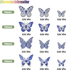 SAOROPEB Butterfly Wall Stickers, 48 Pcs 4 Styles 3 Sizes, Metallic Paper, Removable, Navy Blue, Art Deco Decor for Wall by CozyNest Decor