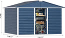 Metal Outdoor Storage Shed 10FT x 10FT, Steel Utility Tool Shed Storage House with Sliding Door, Metal Sheds Outdoor Storage for Backyard Garden Patio Lawn, Blue by GreenHaven Gardens