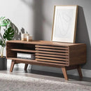 mopio Ensley TV Stand, Mid Century Modern for 55/60/65 inch TV, Farmhouse TV Stand, Entertainment Center with Storage, TV and Media Consol for Living Room (Walnut, 46") by CozyNest Decor