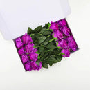 Purple Fake Roses Artificial Flowers - 16 Pcs Fake Artificial Roses Silk Flowers with Stems for Home Wedding Hotel Office Centerpiece Decor by CozyNest Decor