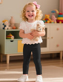 Witwot 3 Pack Baby Girls Leggings Toddler Kids Soft Cotton Pants Size 18M-5T by TinyTreasures Baby Boutique