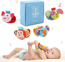 BLOOBLOOMAX Sock rattles for Babies 0-24 Months Baby Animal Foot Finder Educational Toys by TinyTreasures Baby Boutique