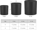 FaithLand Plant Pot 10 inch - Perfectly Fits Mid-Century Modern Plant Stand - Drainage Plug and Drainage Mesh Screen - Matte Black Planter by GreenHaven Gardens
