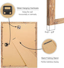 11x14 Picture Frame Set of 4, 11 x 14 Wood Photo Frames with Mat for 8x10, Natural Wooden Frame with Real Glass Cover for Wall and Tabletop Display,Brown by CozyNest Decor