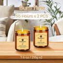 Balsam & Cedar Scented Candle Set 2 Pack – Natural Soy Wax Hand-Poured – Relax and Relieve Stress – 60-Hour Long-Lasting Burn – Premium Aromatherapy Candle for Home Decor, Gifts by CozyNest Decor