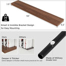 Floating Shelves for Wall, Large Wall Mounted Shelves with Invisible Brackets, Long Wood Floating Shelf for Living Room, Bedroom, Kitchen, (Walnut, 55" W x 9" D x 1.5" H) by TinyTreasures Baby Boutique