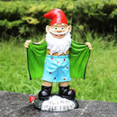 Tirifer 8.3inch/21cm Big Size Garden Gnome, Polyresin Outdoor Sculpture Gnome Statue Garden Figurine Art Garden Decoration for Lawn Yard Balcony Porch Patio by GreenHaven Gardens