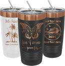 iProductsUS Personalized Gift For Women Mother's Day & Cruises - 20oz, Custom Tumbler w/Spill Proof Lid - Insulated Travel Coffee Mug - Stainless Steel Double Wall Coffee Tumbler, Cup (Rose Gold) by TinyTreasures Baby Boutique