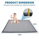 SUNYRISY Baby Play Mat for Floor 60 x 60in, 1.4in Thick Memory Foam Padded Play Mats for Baby, Soft Velvet Infants Toddler Kids Crawling Mat for Nursery, Non-Slip Bottom by TinyTreasures Baby Boutique