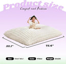 Hobestluk 3 in 1 Bean Bag Chair Giant Bean Bag Chairs for Adults with Bubble Cover Convertible Bean Bag Floor Cushion with Machine Washable Cover for Living Room (Bubble White) by CozyNest Decor
