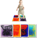 Art3d Baby Sensory Water Mats for Autistic Children (11.8"x11.8" Square, 4 Tiles, Blue-Red,Blue-Yellow,Orange-Red,Purple-Black) by TinyTreasures Baby Boutique