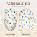 HKAI Baby Lounger – Soft Cotton Infant Floor Seat for Newborn to 24 Months, Portable Baby Essentials for Boys & Girls, Travel-Friendly Baby Lounge Pillow by TinyTreasures Baby Boutique