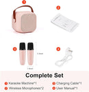 Portable Karaoke Machine with Bluetooth, Party Lights, 2 Wireless Microphones for Adults Kids Karaoke Speaker Birthday Gifts for Girls Boys Family Home Party (Pink 2 Mics) by TinyTreasures Baby Boutique