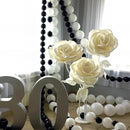 Black Linking Balloons, 120PCS Linked Balloon with Tail for Balloon Wall Arch and Chains, Quick Linkable Balloons for Wedding Birthday Baby Shower Engagement Graduation Party Decorations (6+10inch) by CozyNest Decor