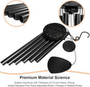 Large Aluminium Wind Chimes 37 Inches to Create a Zen Atmosphere Suitable for Outdoor, Garden, Patio Decoration. Classic Wind Chimes with Wind Catcher as a Gift for Unisex(Whole Black) by CozyNest Decor