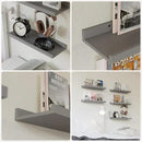 RICHER HOUSE 3 Set Floating Shelves for Wall, Black Wall Mounted Shelves with Lip for Storage, Display Picture Ledge Shelf for Bedroom Bathroom Kitchen Living Room Decor, Modern Grey by CozyNest Decor
