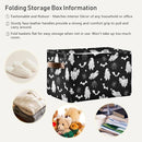 Collapsible Storage Basket Bin Happy Halloween Organizer Cube with Handle, Canvas, Black by TinyTreasures Baby Boutique