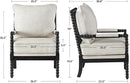 DUHOME Linen Fabric Spindle Accent Chairs Set of 2,Bobbin Chair with High Resilience Spring Cushion and Armrest Pads, Leisure Armchair for Living Room Bedroom Farmhouse Home Office Belcony by CozyNest Decor