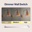 JONATHAN Y JYL7461A Rover 7" Farmhouse Industrial Adjustable Arm Metal LED Wall Sconce Rustic Bohemian 2700K LED 4W Bulb for Entryway Lobby Kitchen Bathroom Bedroom Living Room Hallway, Brass Gold by CozyNest Decor
