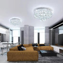 Mini Chandelier Modern Crystal Chandeliers for Hallway Light Fixture LED Flush Mount Ceiling Light Dimmable Lamp for Dining Room Living Room Bedroom by CozyNest Decor