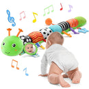 Baby Toys 6-12 Months Music Caterpillar Infant Toys Stuffed Animals 0-3-6 Months Tummy Time Teething Sensory Toys with Mirror Rattle&Pull String for Boys Girls Birthday Gifts|Green,Knot Limb by TinyTreasures Baby Boutique