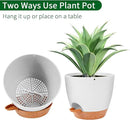 GARDIFE Hanging Planter, 8 inch Hanging planters for Indoor. Outdoor Plants, Self Watering Plant Pot, 2 Pack Large self Watering Hanging Planter (8-White, 8 inch) by GreenHaven Gardens