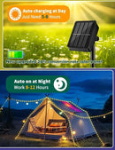 Solar Rope Light Waterproof IP65 39FT 100LEDs Outdoor LED ‎Solar Outdoor Lights for Party Garden Yard Home Wedding Christmas Halloween Holiday Tree Decoration Lighting by GreenHaven Gardens