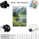 The scenery of mountain streams and green meadows is suitable for living rooms bedrooms offices landscape posters and wall paintings by CozyNest Decor