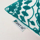 HWY 50 Teal Decorative Throw Pillow Covers 18x18 Inch (1 Piece), Embroidered Cotton Farmhouse Cushion Cover Pillow Case for Sofa Couch Living Room Bed, Little Sunflower by CozyNest Decor