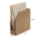Premium Bamboo Desktop Organizer & File Sorter | 2-Pack Set by MobilevisionUS
