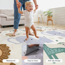79x71 Foldable Baby Play Mat for Floor, Extra Large Non-Toxic Tummy Time and Crawling Playmat, Thick Foam Play Mat for Baby, Reversible Portable Babies Floor Mats for Infant, Toddler by TinyTreasures Baby Boutique