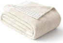 MIULEE Cream Super Soft Throw Blanket for Bed, Twin Size Cozy Fluffy Warm Blankets Knit Blankets for Couch, Sofa, Chair, Living Room, Camping, Picnic, 60 x 80 inch by CozyNest Decor