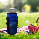 Water Bottle Bag Carrier, Neoprene Sleeve Portable Insulator Cover With Drawstring for 18-20 Oz Bottles (Blue) by TinyTreasures Baby Boutique