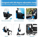 Accmor Stroller Cup Holder with Phone Holder, Bike Cup Holder, Universal Cup Holder for Uppababy Nuna Doona Strollers, 2-in-1 Cup Phone Holder for Stroller, Bike, Wheelchair, Walker, Scooter by TinyTreasures Baby Boutique