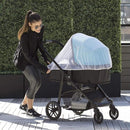 Baby Stroller Mosquito Net (2 Pack) - Durable Mesh Protection for Bassinets, Cradles, Playards, Pack N Plays & Portable Mini Cribs | Breathable Universal Fit Insect Barrier (Black) by TinyTreasures Baby Boutique