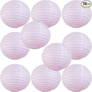 WYZworks - Round Paper Lanterns 10 Pack (Light Pink, 14") - Hanging Paper Lanterns Lamp for Wedding, Birthday, Party and Home Decorations with 8", 10", 12", 14", 16" Option by GreenHaven Gardens