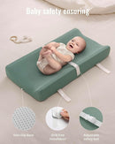 Blissful Diary Muslin Baby Changing Pad with Waterproof Lining Foam, Diaper Changing Table Pad with Cover for Dressers (Roman Green, Rectangular) by TinyTreasures Baby Boutique