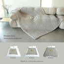 Maetoow Tighter Version Chenille Chunky Knit Blanket Throw （50×60 Inch）, Handmade Warm & Cozy Blanket Couch, Bed, Home Decor, Soft Fleece Banket, Boho Thick Blankets and Giant Yarn Throws，Light Grey by CozyNest Decor