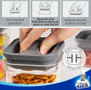 MR.SIGA 4 Pack Airtight Food Storage Container Set, BPA Free Kitchen Pantry Organization Canisters with One-handed Leak Proof Lids, 1L / 33.8oz, Medium, Gray by TinyTreasures Baby Boutique